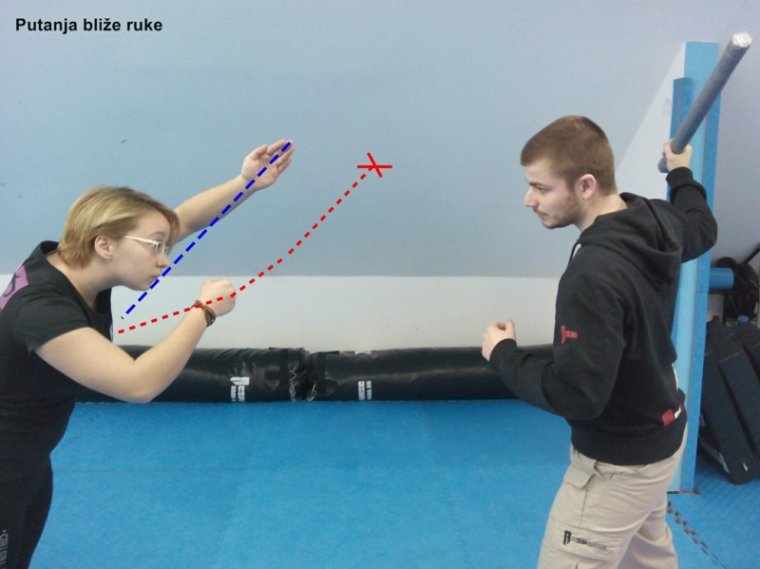 One handed overhead stick attack - P 4 Obrana od palice